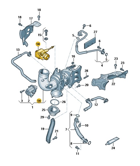 Podgląd obrazka: silnik nastawczy (nr katalogowy: 06L145612L)