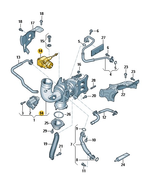 Podgląd obrazka: silnik nastawczy (nr katalogowy: 06L145614B)