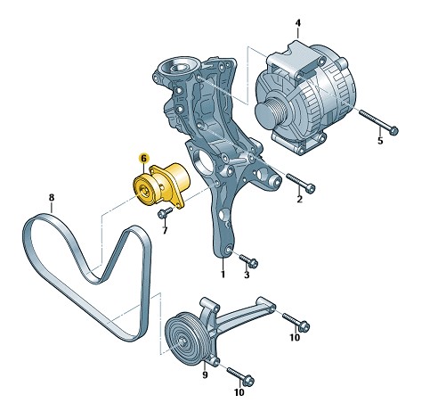 Podgląd obrazka: Napinacz paska klinowego (nr katalogowy: 06L903133D)