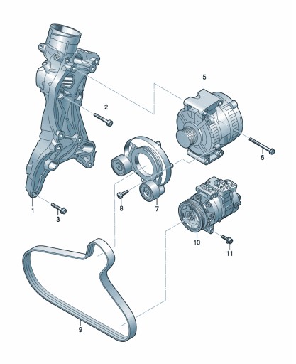 Podgląd obrazka: Pas wielorowkowy (nr katalogowy: 06L903137L)