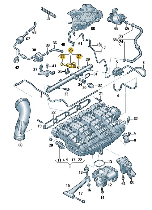 Podgląd obrazka: Zawór wtryskujący (nr katalogowy: 06L906031C)