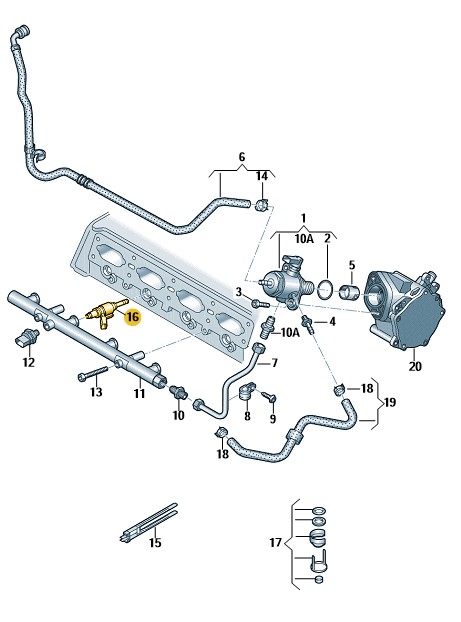 Podgląd obrazka: Zawór wtryskujący (nr katalogowy: 06L906036AK)