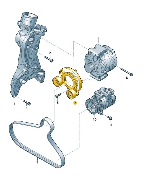 Podgląd obrazka: Napinacz (nr katalogowy: 06N903133A)
