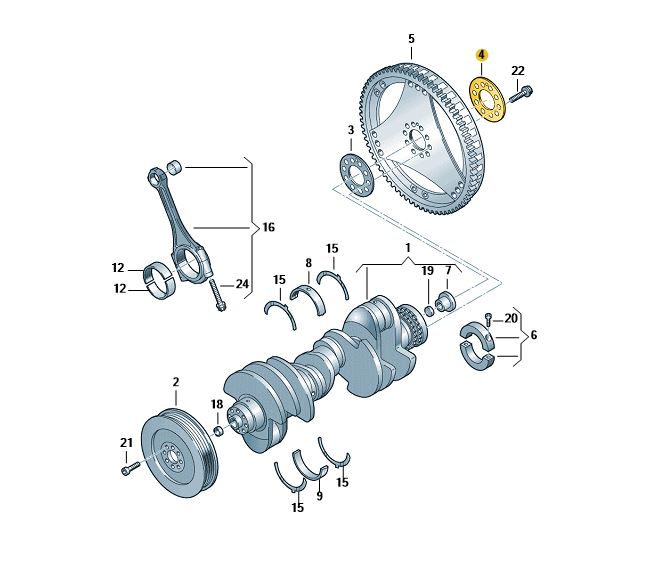 Podgląd obrazka: Podkladka dystansowa (nr katalogowy: 077105303J)