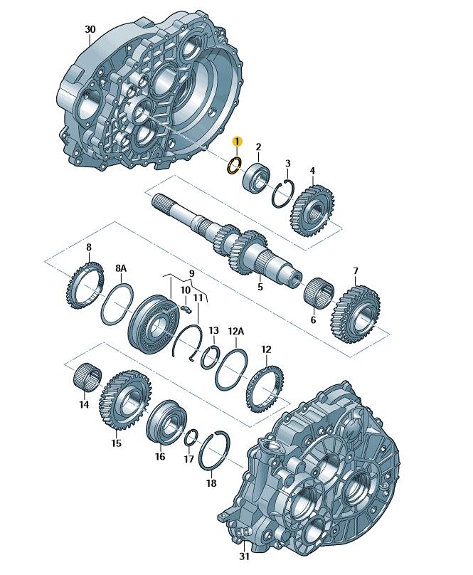 Podgląd obrazka: Pierscień zabezpieczający (nr katalogowy: 0A5311187A)