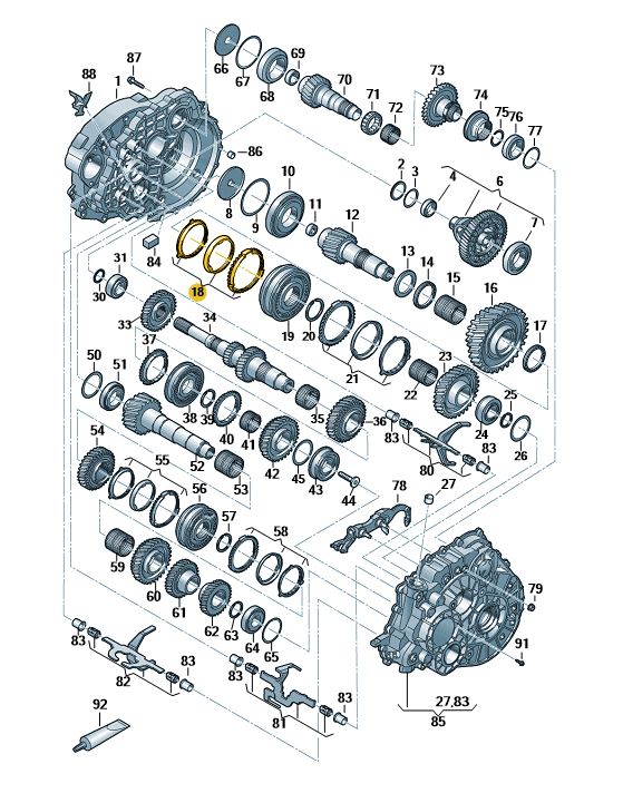 Podgląd obrazka: 1 zestaw pierścieni synchroniz (nr katalogowy: 0A5311197A)