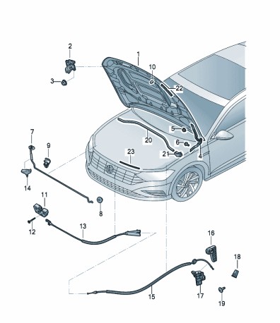 Podgląd obrazka: cięgno zamka pokrywy (nr katalogowy: 17A823535)