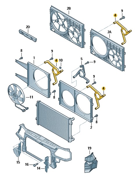 Podgląd obrazka: Uchwyt wentylatora (nr katalogowy: 1C0121206A)