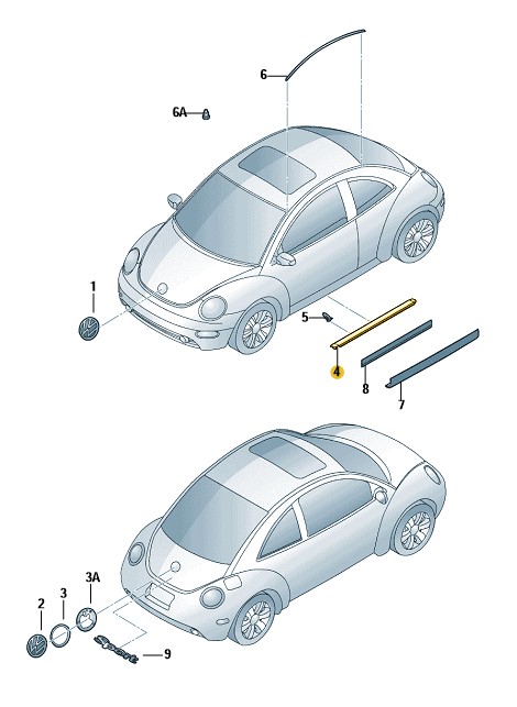Podgląd obrazka: Listwa progowa czerń satynowa (nr katalogowy: 1C0853371AB41)