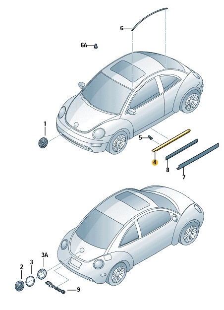 Podgląd obrazka: Listwa progowa czerń satynowa (nr katalogowy: 1C0853372AB41)