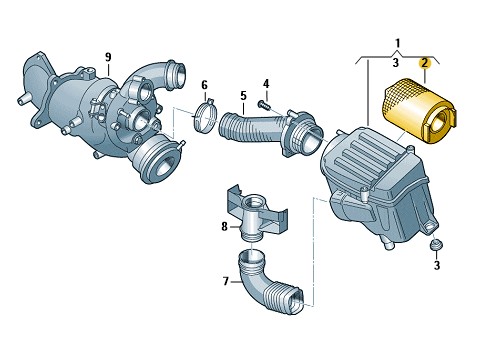 Podgląd obrazka: Wkład filtra powietrza (nr katalogowy: 1F0129620)