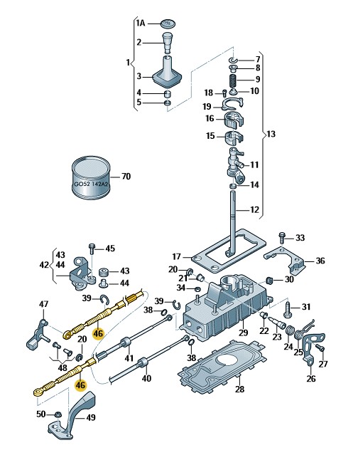 Podgląd obrazka: Blokada cięgna (nr katalogowy: 1J0711761C)