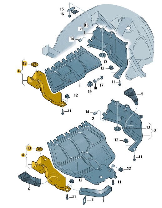 Podgląd obrazka: Osłona paska klinowego czerń satynowa (nr katalogowy: 1J0825250F01C)