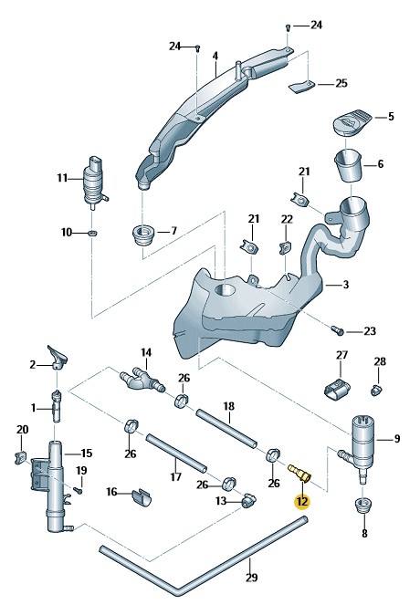 Podgląd obrazka: Element przyłączeniowy (nr katalogowy: 1J0955875C)