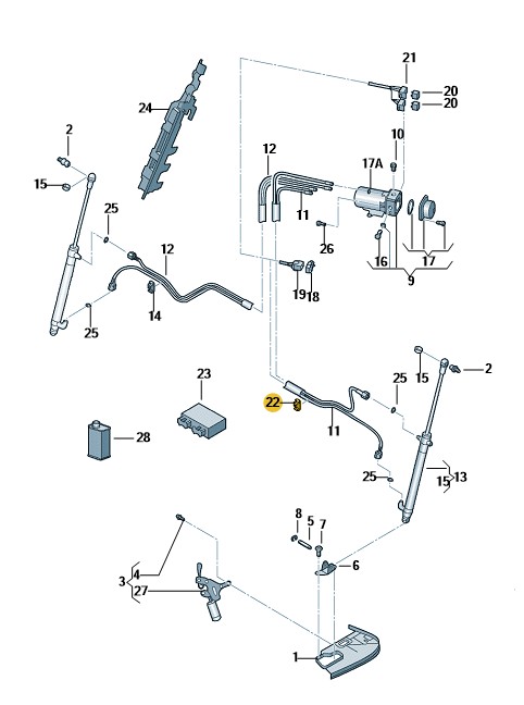 Podgląd obrazka: opaska przewodu (nr katalogowy: 1J0957818C)