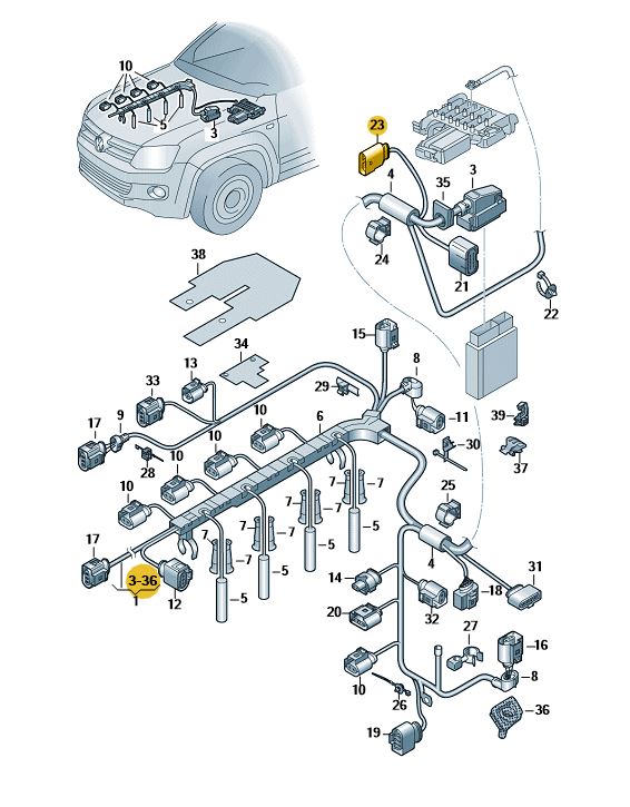 Podgląd obrazka: Oprawka wtyczki ze styk.płask. (nr katalogowy: 1J0973824)
