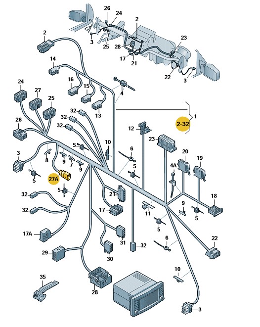 Podgląd obrazka: Wtyczka płaska z mechanizmem blokującym (nr katalogowy: 1J0973852)