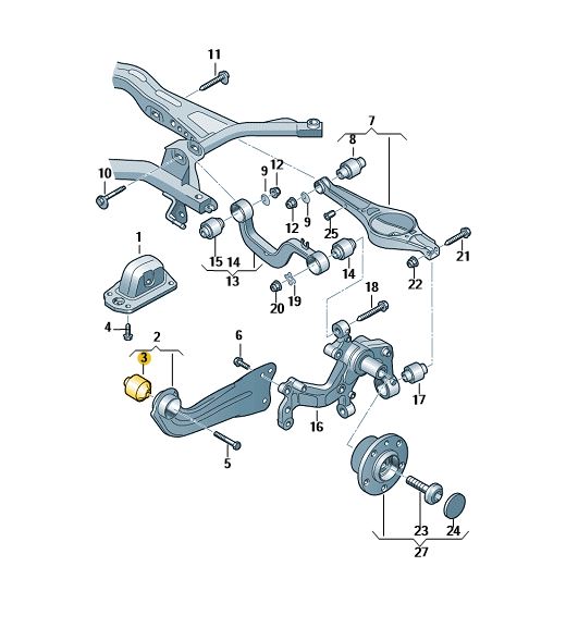 Podgląd obrazka: Element gumowo-metalowy (nr katalogowy: 1K0505541D)