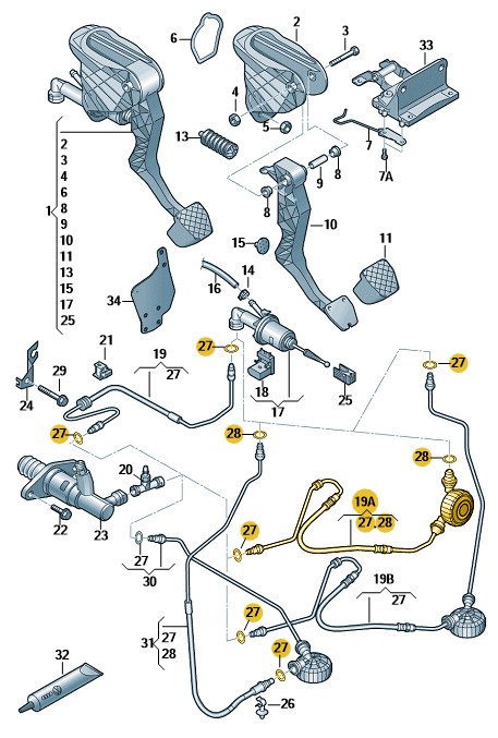 Podgląd obrazka: Przewód hydrauliczny (nr katalogowy: 1K1721465BA)