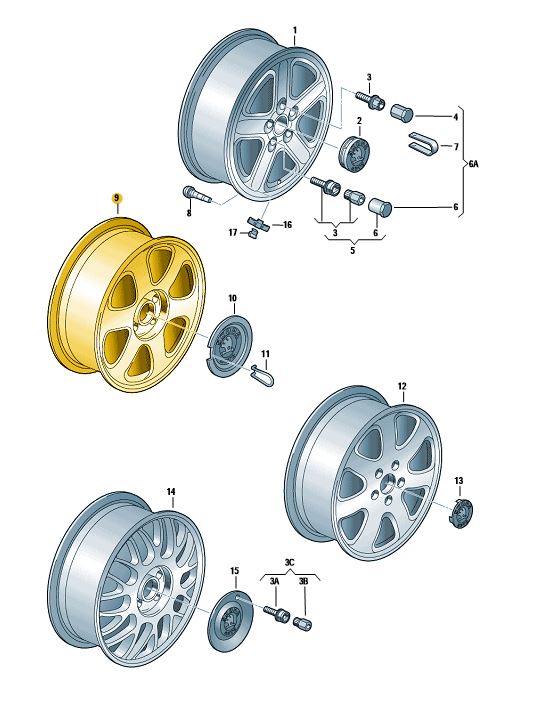 Podgląd obrazka: Felga aluminiowa farba chromowa-metalik (nr katalogowy: 1U0601025A7ZS)