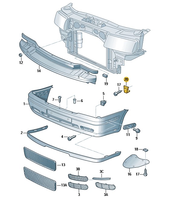 Podgląd obrazka: Belka zderzaka (nr katalogowy: 1U0807771)