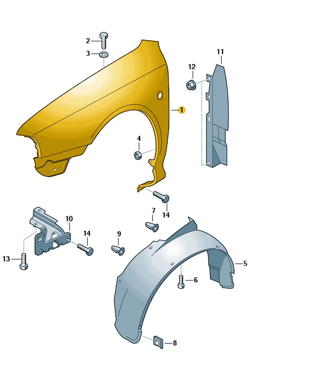 Podgląd obrazka: Błotnik (nr katalogowy: 1U0821105B)