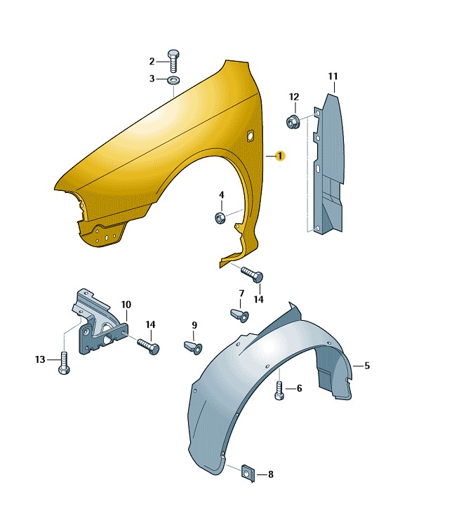 Podgląd obrazka: Błotnik (nr katalogowy: 1U0821106B)