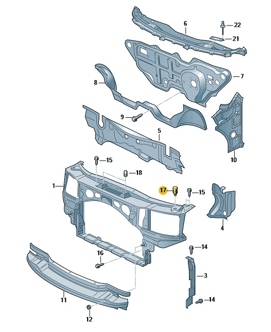 Podgląd obrazka: Podpórka maski silnika (nr katalogowy: 1U0823427)