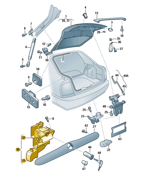 Podgląd obrazka: Klamka zewnętrzna (nr katalogowy: 1U0827565A)