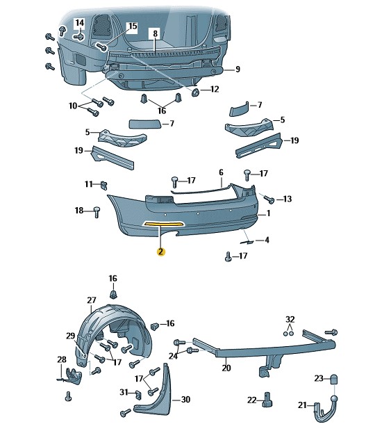 Podgląd obrazka: Światełko odblaskowe (nr katalogowy: 1Z0945105A)