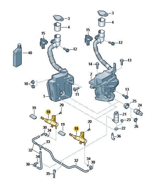 Podgląd obrazka: Cylinder wysuwania (nr katalogowy: 1Z0955965B)