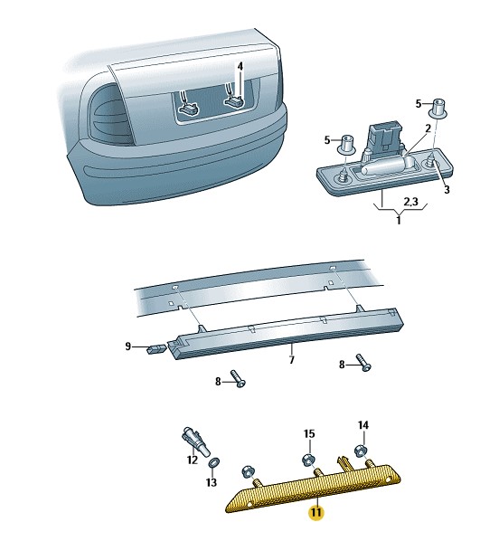 Podgląd obrazka: Trzecie światło hamowania (nr katalogowy: 1Z9945097C)