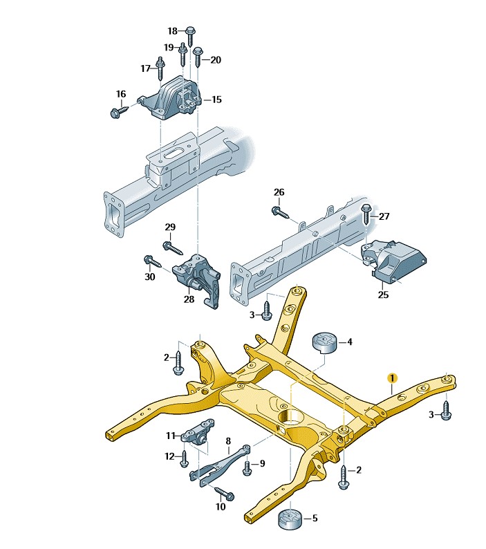 Podgląd obrazka: Podpora zespołu napędowego (nr katalogowy: 2N0199316J)
