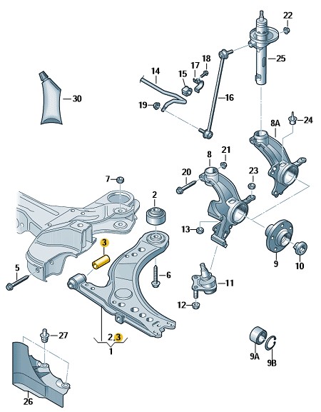 Podgląd obrazka: Element gumowo-metalowy (nr katalogowy: 357407182)