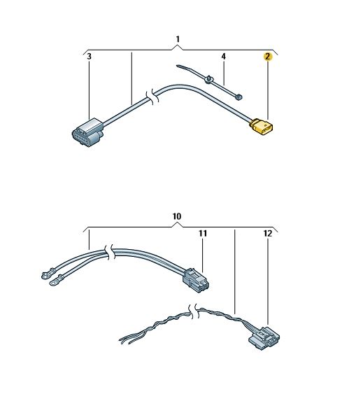 Podgląd obrazka: Wtyczka płaska z mechanizmem blokującym (nr katalogowy: 3B0973813)