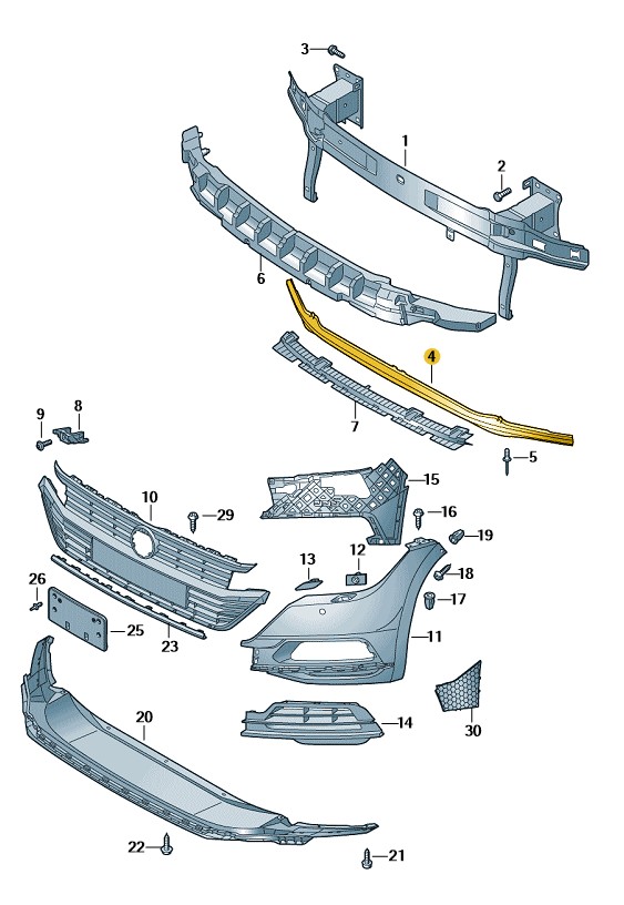 Podgląd obrazka: Wzmocnienie poprzeczne (nr katalogowy: 3G8807651D)