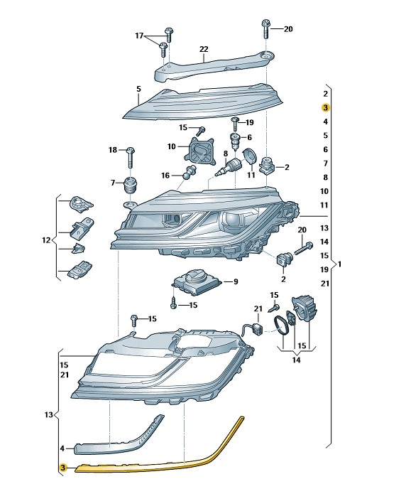 Podgląd obrazka: Osłona (nr katalogowy: 3G8941120)