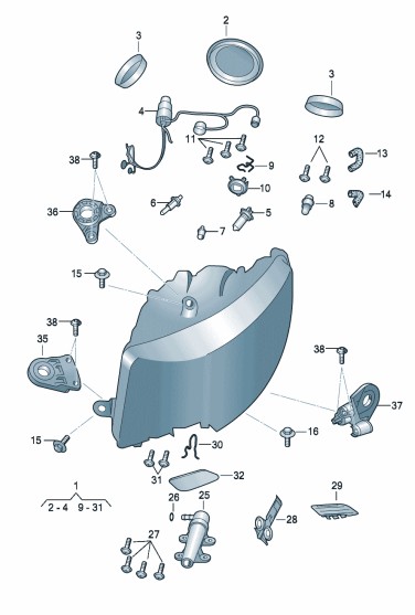 Podgląd obrazka: element mocujący (nr katalogowy: 3T0998226A)