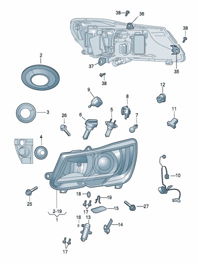 Podgląd obrazka: element mocujący (nr katalogowy: 3T0998226E)