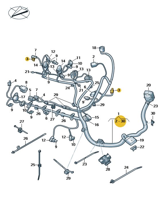 Podgląd obrazka: Oprawka wtyczki ze stykami płaskimi i za (nr katalogowy: 4F0973702)
