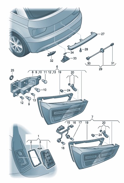 Podgląd obrazka: oprawka wtyczki ze styk.płask. (nr katalogowy: 4F0973702A)