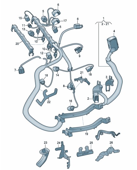 Podgląd obrazka: Oprawka wtyczki ze styk.płask. (nr katalogowy: 4H0973702A)
