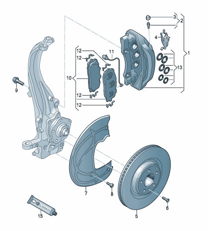 Podgląd obrazka: Tarcza hamulcowa (wentylowana) (nr katalogowy: 4M0615301AN)