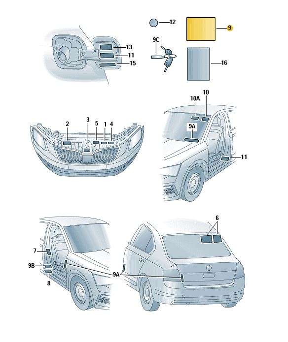 Podgląd obrazka: Tabliczka z numerem identyfik. samochodu (nr katalogowy: 5E0000279)