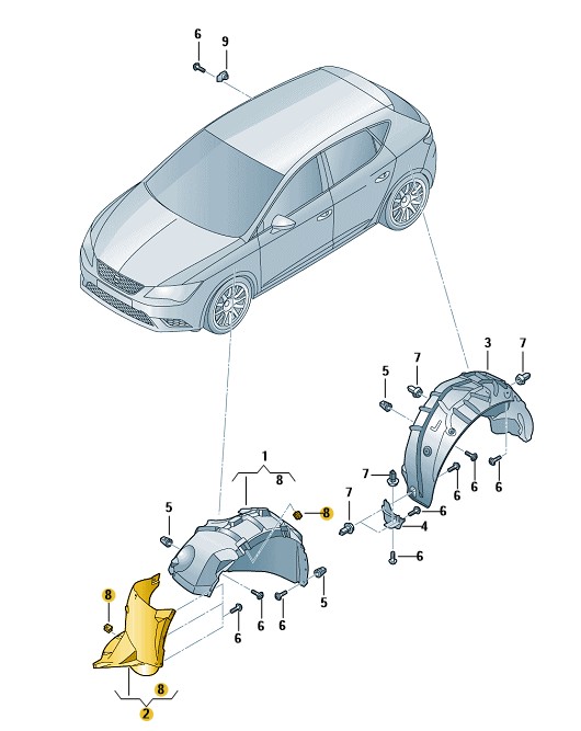 Podgląd obrazka: Spojler (nr katalogowy: 5F0854815P)