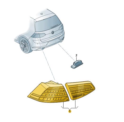 Podgląd obrazka: ŚWIATŁA TYL LED GOLF7GPHB,anim.kierunk (nr katalogowy: 5G1052200C)