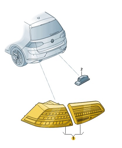 Podgląd obrazka: ŚWIATŁA TYLNE LED GOLF 7/GOLF 7 GP (nr katalogowy: 5G1052200D)