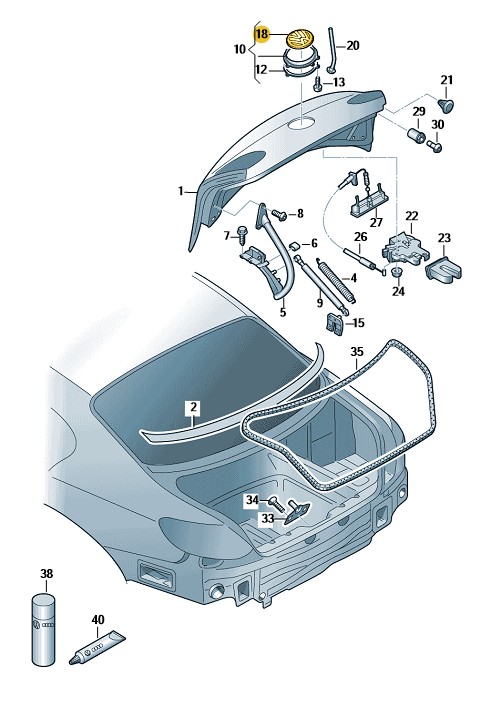 Podgląd obrazka: Znaczek VW chromowy/czarny (nr katalogowy: 5K0853630BULM)