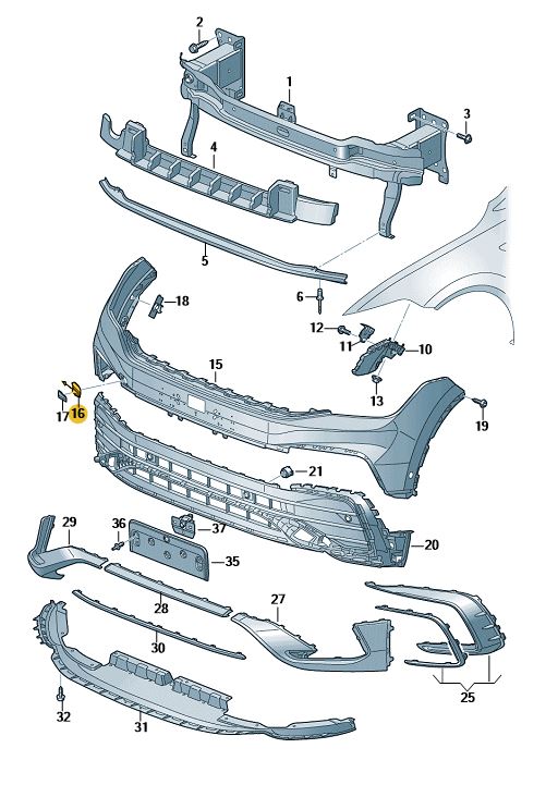 Podgląd obrazka: Nakładka gruntowany (nr katalogowy: 5NA807155BGRU)