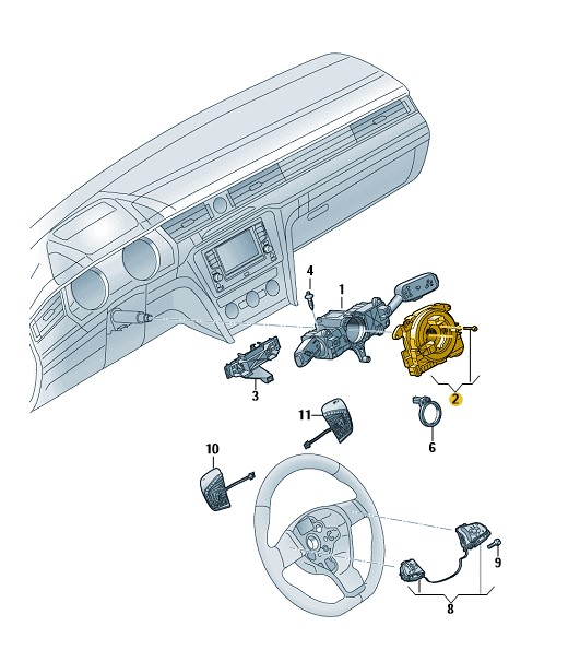 Podgląd obrazka: Sterownik elektroniki kolumny kierownicy (nr katalogowy: 5Q0953569A)